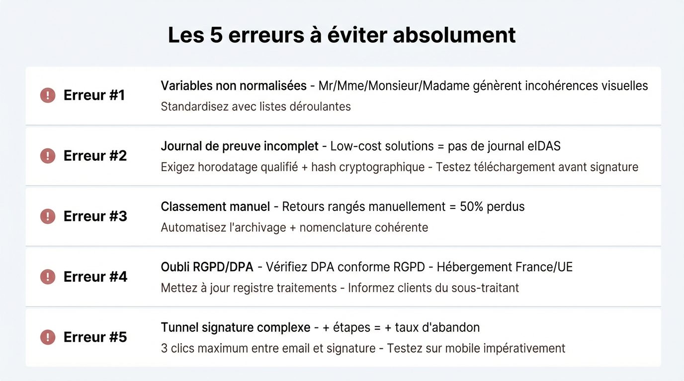 5 Erreurs a eviter en signature electronique