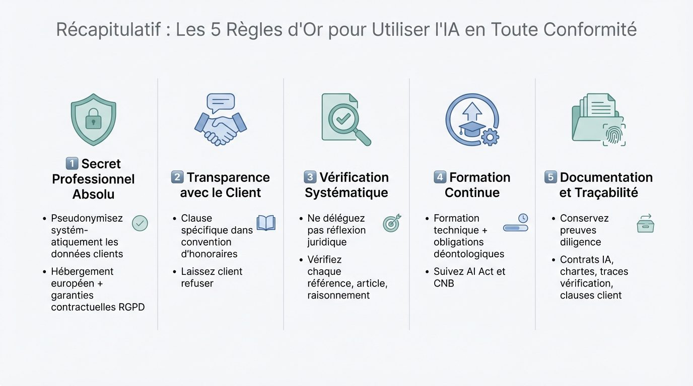 5 Regles d'Or IA Conformite RGPD