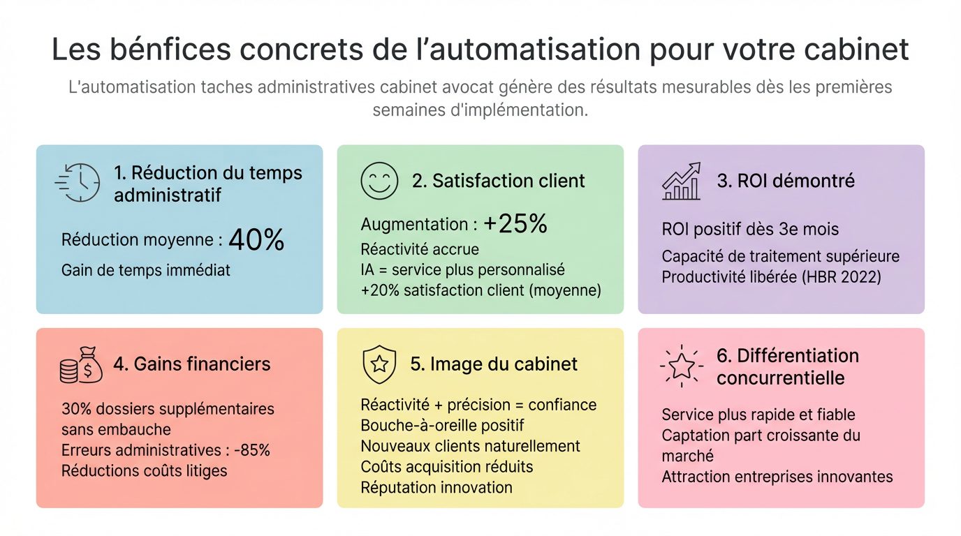 Bénéfices Automatisation Cabinet Avocats