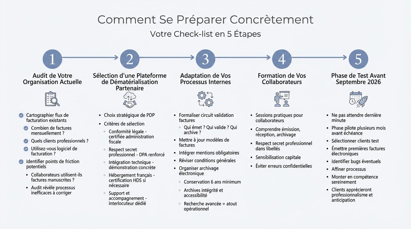Check-list Transition Facturation Électronique Cabinets d'avocats