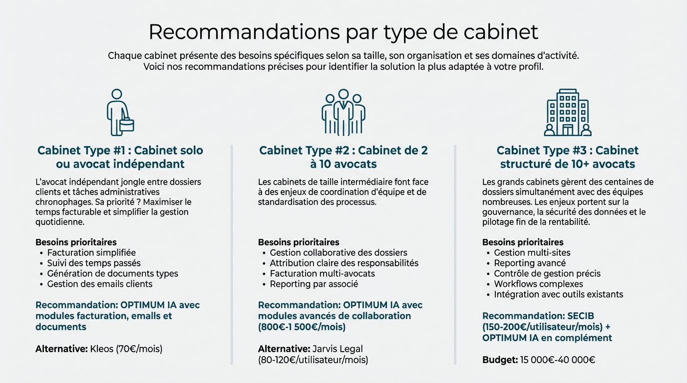 Recommandations par Type de Cabinet