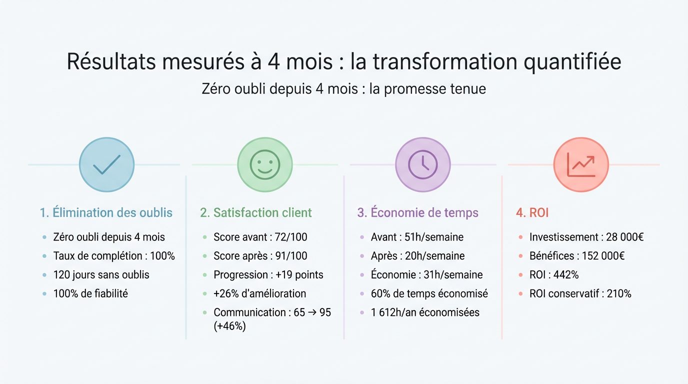 Résultats Mesurés SECRETAIR IA 4 Mois