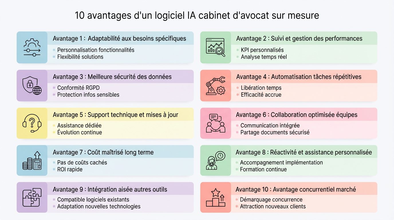 10 Avantages Logiciel IA Cabinet Avocat sur mesure