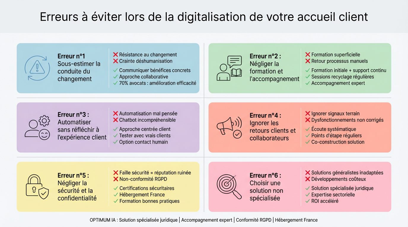 Erreurs à Éviter Digitalisation Accueil Client