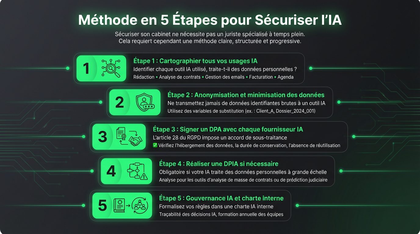 Méthode de Sécurisation IA cabinets d'avocats Méthode de Sécurisation IA cabinets d'avocats