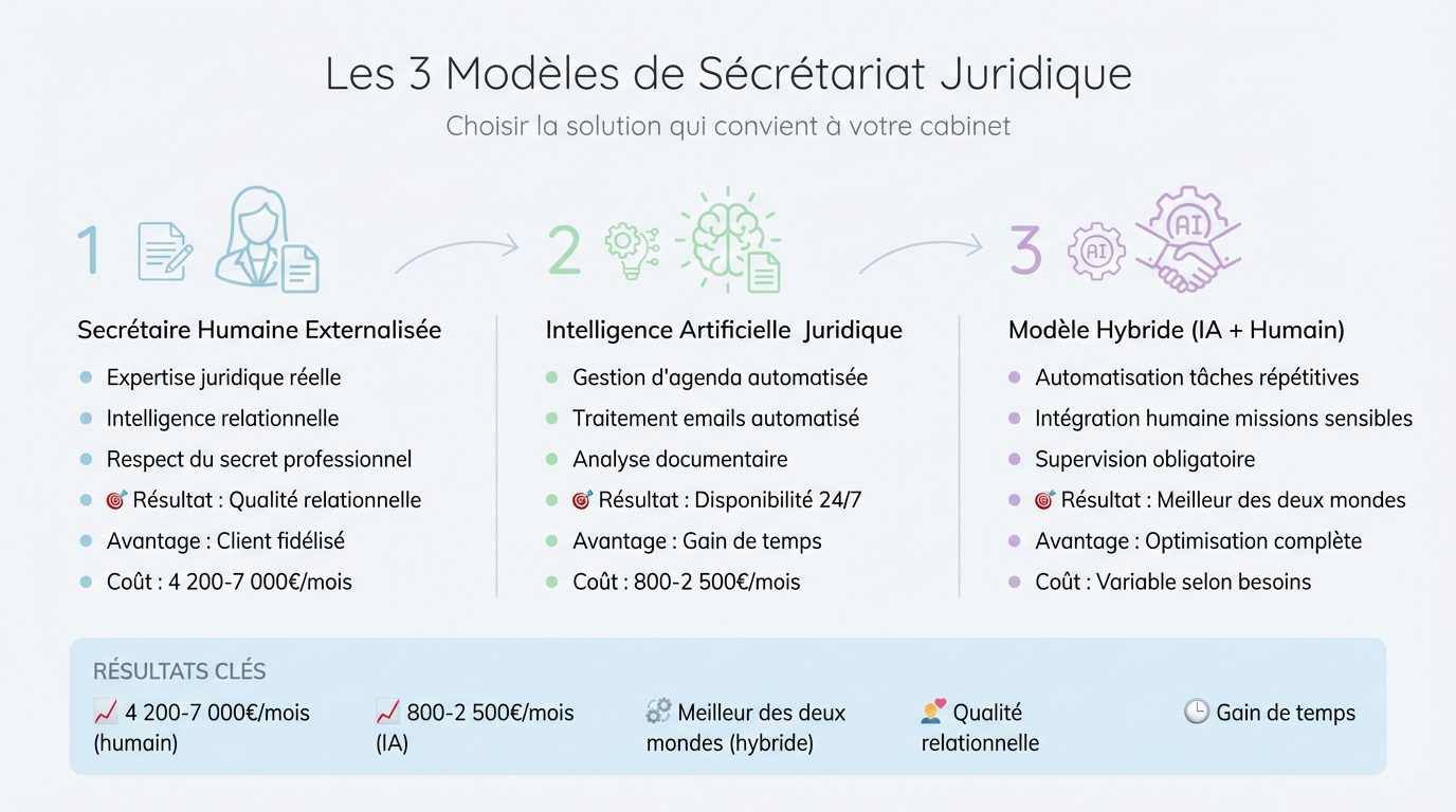Analyse des 3 Modèles de Secrétariat Juridique pour avocats Analyse des 3 Modèles de Secrétariat Juridique pour avocats