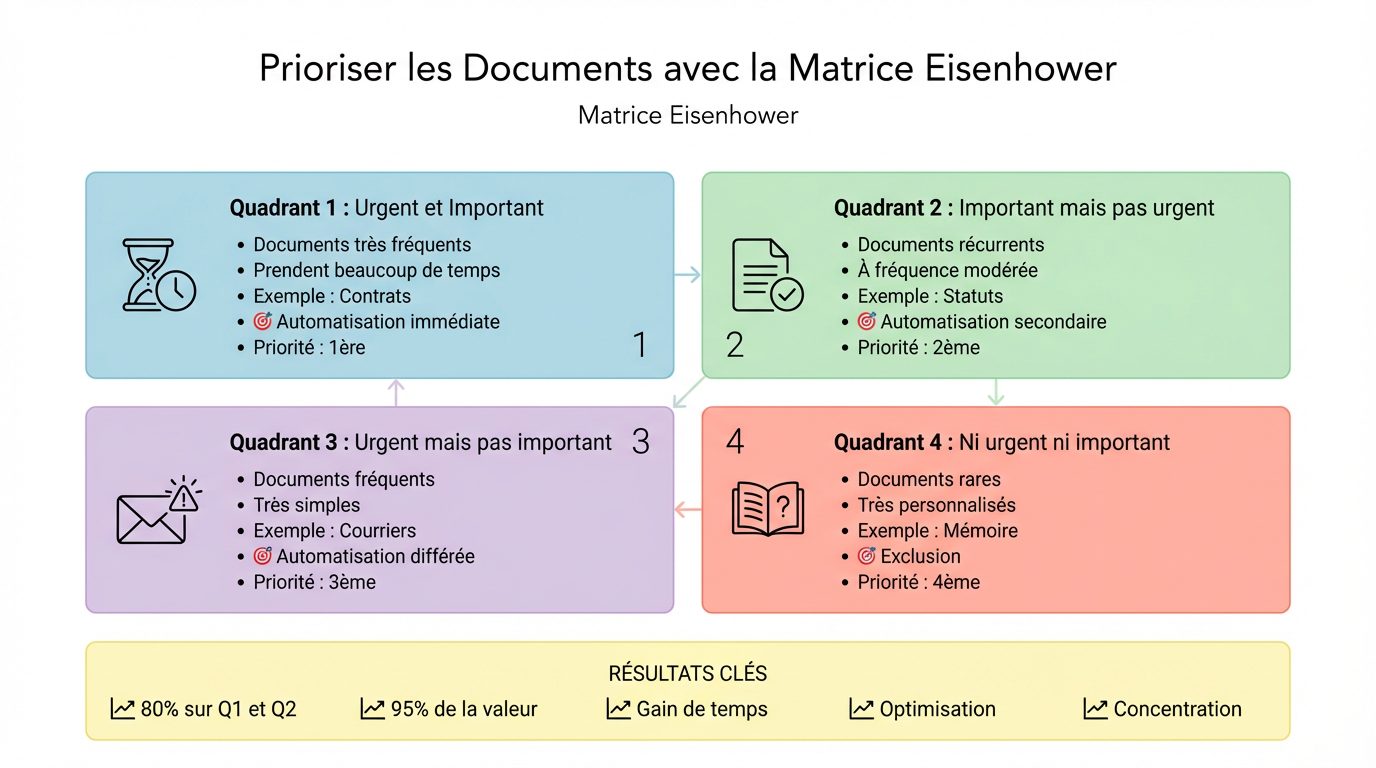 Prioriser les Documents avec la Matrice Eisenhower Prioriser les Documents à automatiser avec la Matrice Eisenhower